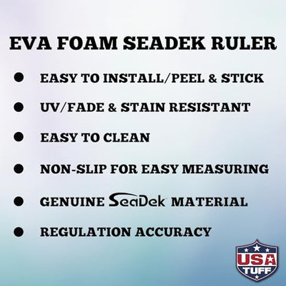 USATuff SeaDek EVA Foam Fish Measuring Ruler for Boat, Fishing, Kayak | Adhesive Backing Peel & Stick - 36" SnowCamo-Darkgray - color: SnowCamo -Darkgray, style: 36 inch