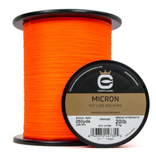Cortland Micron Backing Fly Fishing, Orange 250 YDS, 30lb