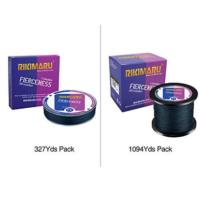RIKIMARU Braided Fishing Line Abrasion Resistant Superline Zero Stretch&Low Memory Extra Thin Diameter 327-1094 Yds, 4-180LB - color: Dark Gray, size: 327 Yds/0.12mm/15LB