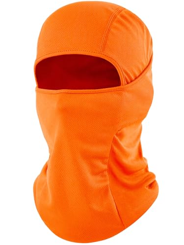 ROXUN Ski Mask Balaclava, Motorcycle Summer Cooling Breathable UV Protector - color: One Bright Orange