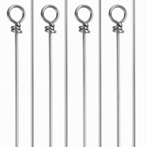 100PCS Fishing Wire Spinner, Stainless Steel Lure Making Supplies Kit for Hanging Fishing Spinners Rigs for Crafts - size: 0.8*16 cm