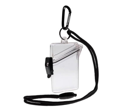 Transparent Clear Waterproof ID Card Badge Holder Case Waterproof Sports Case Vertical Badge Holders with Lanyard and Keychain,Identification Badges and Supplies,Labels, Office and School Supplies