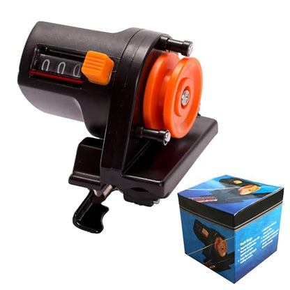Fishing Line Counter 0-999M for Spooling & Trolling, Fishing Line Spooler, Portable Depth Gauge with Easy-Read Display, Essential Tackle, Fishing Ruler