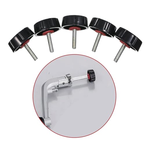 Trinkrittey 5pcs Universal Fishing Reel Handle Screw Caps Black Screws Nuts Caps Fishing Reel Replacement Parts for Spin Reels Knob Power Handle Grip Reels Crank