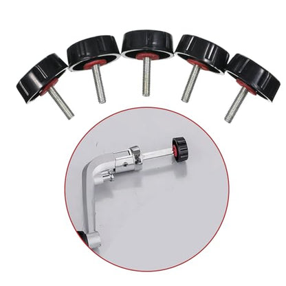 Trinkrittey 5pcs Universal Fishing Reel Handle Screw Caps Black Screws Nuts Caps Fishing Reel Replacement Parts for Spin Reels Knob Power Handle Grip Reels Crank