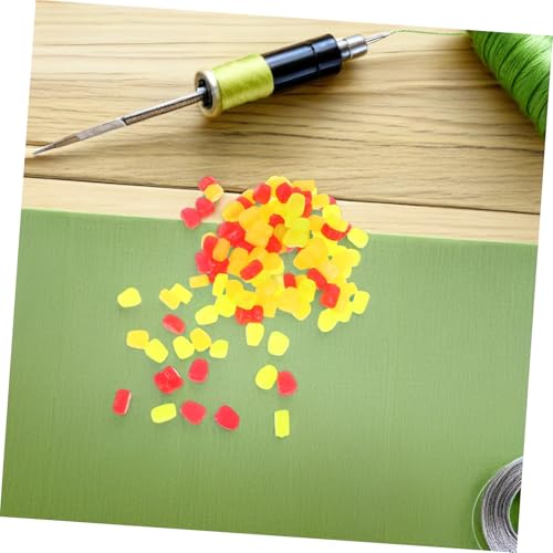 BESTonZON 150pcs Soft Silicone Floating Fake Corn Fishing Lures Baits, Simulation Carp Trout Bait Set with Yellow, Fluorescent Green, and Red for Freshwater Angling