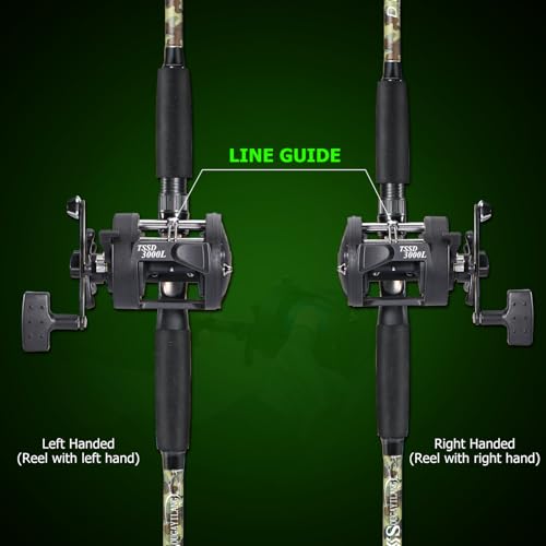 Sougayilang Fishing Rod Combo with Conventional Reel, Medium Heavy for Catfish Salmon and Steelhead Saltwater Fishing - size: 7'0"