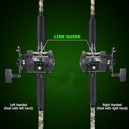 Sougayilang Fishing Rod Combo with Conventional Reel, Medium Heavy for Catfish Salmon and Steelhead Saltwater Fishing - size: 7'0"