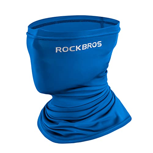 ROCKBROS Cooling Neck Gaiter Bandana Face Mask for Men Neck Gaiters Summer Half Face Scarf Cover Sun UV Protection - color: Blue