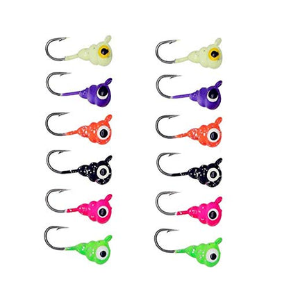 Ice Fishing Jigs Fishing Bait Jigging Lures Kit Winter Metal Lures - color: 0.75inch/0.05oz-12pcs