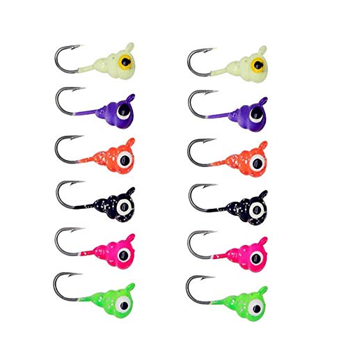 Ice Fishing Jigs Fishing Bait Jigging Lures Kit Winter Metal Lures - color: 0.75inch/0.05oz-12pcs