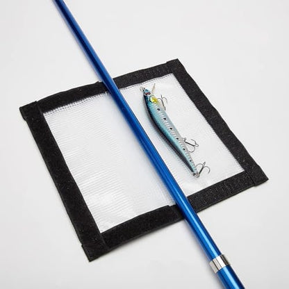 Fishing Lure Wraps 2-10 Pack Durable Clear PVC Lure Wrap for Fishing Rod Saltwater Hook Covers Fabric Lure Protector - color: 2 pack Large 7.8″x 4.3″