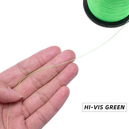 SF Monofilament Fishing Line Premium Spool X-Strong Mono Nylon Material Leader Line for Saltwater Freshwater 8/10/12/15/20/25/30/40/50/60/80/100LB - color: Hi-Vis Green, size: 15LB/0.015in/900Yds