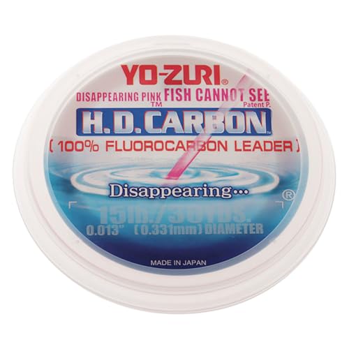 Yo-Zuri H.D. Fluorocarbon 30-Yard Leader Line - color: Pink, size: 15-pound Test