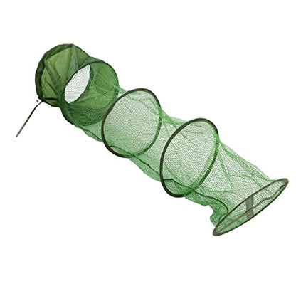 Collapsible Fishing Net Cage Portable Wire Fishing Basket with Floating Design Scratch Prevention for Keep Fish Alive - size: Small Size