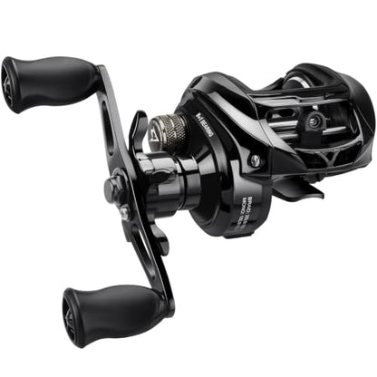 Piscifun Ultra-Light Baitcasting Reel, 5.5 oz Compact Low Profile Baitcaster, 7.1:1 Gear Ratio, 40mm Palm Fit, Magnetic Brake Fishing Reel for Creeks, Ponds, Light Lures & Finesse Bass - color: Black