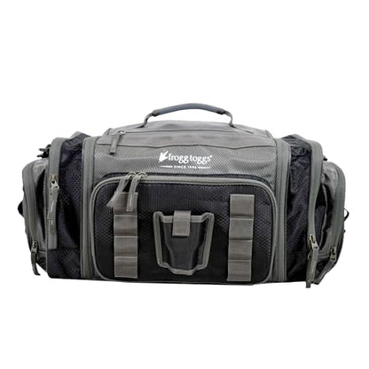 FROGG TOGGS Heavy Duty Fishing Tackle Duffle Bag, Includes Bait Trays - color: Black, style: 3700