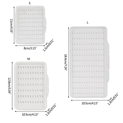 Youngy Outdoor Easy-Grip Foam Clear Fly Lures Hook Box Fishing Tool Plastic Fishing Flies Hooks Storage Boxes Fly Hook Box
