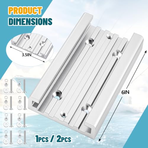 Frienda Aluminum Mounting Track System for Boat Accessories, Fishing Systems Mounting Tracks for Rod Holders, Anodized Aircraft Grade Aluminum