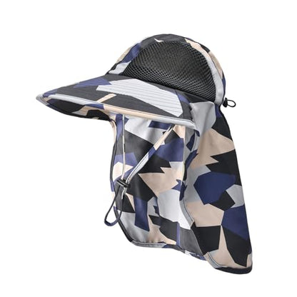 Sun Hat for Men Women with Neck Flap,UPF 50+ UV Protective Hiking Fishing Hats,Wide Brim Sun Hat for Women&Men - color: 1pack-beige Camo