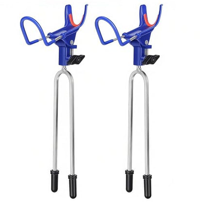 2 Pack Fishing Rod Holders, Rod Holders for Boat and Ground, Adjustable Fishing Pole Holders, Essential Fishing Gear and Equipment