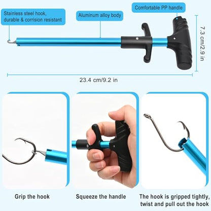 50Pcs Circle Hooks with Fishing Hook Remover, Super Sharp and Offset Catfish Octopus Circle Hooks for Saltwater and Freshwater, Nickel Coated High Carbon Steel, Sizes #1-8/0 - color: Black Nickel with Hook Remover, size: 1/0