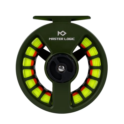 Fly Fishing Reel 5/6wt - Aluminum Alloy Fly Reel with Pre-Loaded Line Combo, Durable Lightweight Design for Freshwater/Saltwater