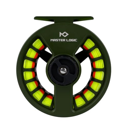 Fly Fishing Reel 5/6wt - Aluminum Alloy Fly Reel with Pre-Loaded Line Combo, Durable Lightweight Design for Freshwater/Saltwater