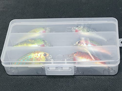 Minnow Crankbait for Bass Fishing Bass Lure Jerkbait Fishing Lures and Tackle Box - color: HC15KB2