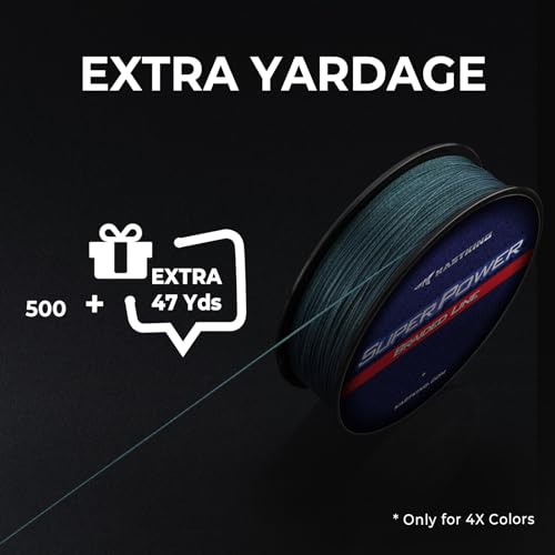KastKing SuperPower Braided Fishing Line - Abrasion Resistant Braided Lines – Incredible Superline – Zero Stretch – Smaller Diameter – A Must-Have! - color: X4-Low-Vis Gray, size: 15LB(500 Yds)