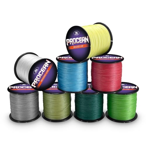 100% PE 4 & 8 Strands Braided Fishing Line, 6-300 LB Sensitive Braided Lines, Super Performance and Cost-Effective - color: Pink, size: 50LB(22.6Kg)0.36mm-328Yds
