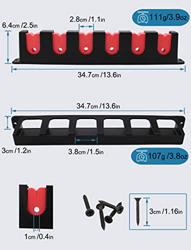 Horizontal Fishing Rod Rack Holders Wall-mounted Fish Pole Holder for Garage & Boat 6-Rod Storage Racks -1 Pair Rod Holder Rod Holder (1 Pair Vertical Red) - color: 1 Pair Vertical Red