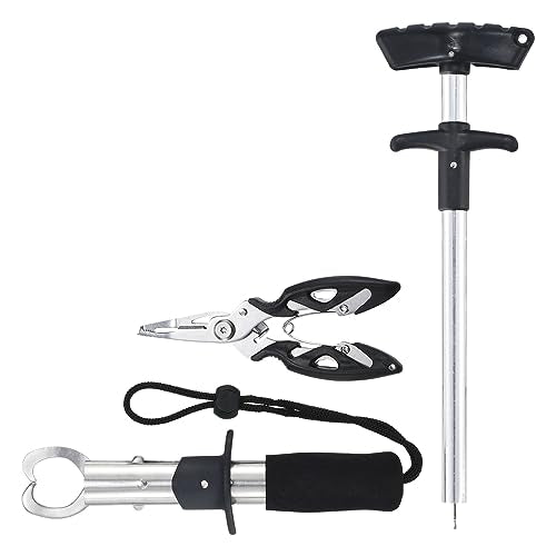 M METERXITY Fishing Tools Kit, Fishing Pliers, Fish Lip Grip, Fish Hook Remover Tool for Saltwater Freshwater