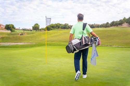 OnlyGolf Funny Microfiber Golf Towel – Large 14" x 20" Clip for Golf Bags Clubs Balls Perfect Golf Gag Gift Enthusiasts Waffle Men Premium Carabiner (Gray OnlyBack9) - color: Gray Onlyback9