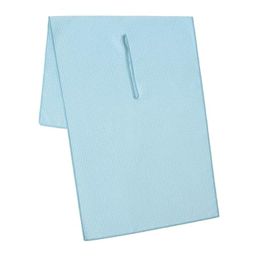 Mile High Life | Pro Tour Caddy Towel | 17" x 40" with 8" Center Slit | Premium Microfiber Waffle Texture - color: Sky Blue, size: 16" x 30"