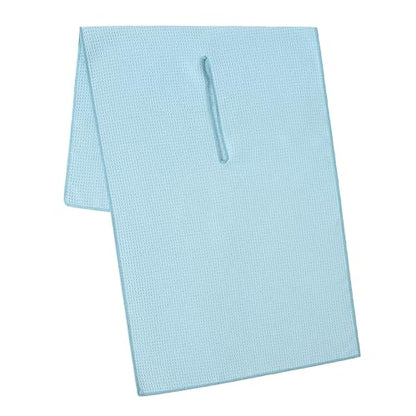 Mile High Life | Pro Tour Caddy Towel | 17" x 40" with 8" Center Slit | Premium Microfiber Waffle Texture - color: Sky Blue, size: 16" x 30"