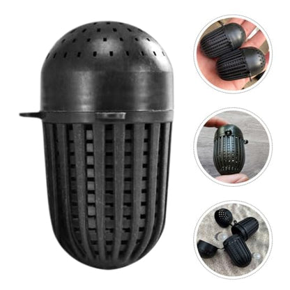 Yardwe EEL Bait Cage 20Pcs Plastic Fishing Bait Holder for Shrimp EEL Worms - Portable Durable Trap for Outdoor Fishing 2.24X1.29X1.29 Inch