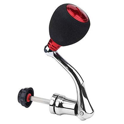 Tbest Fishing Spinning Reel Handle Metal Rocker Arm Reel Replacement Power Handle Grip - color: Red, size: Large