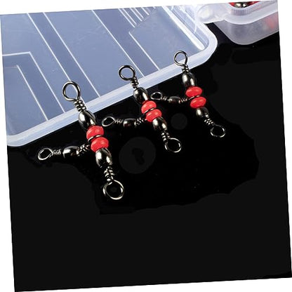 Hooks Fishing Ring Set 3-Way Swivels Sea Angling Tackle 10x3/4/5 Swivels Compact Storage