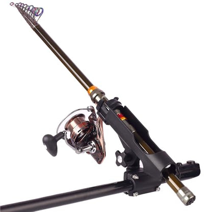 HiUmi Adjustable Black Fishing Rod Holder for Boat Kayak Swivel Side Mount Kits Tackle - color: RH40-4Pack