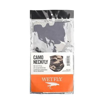 WETFLY Element Stealth Combo Fly Fishing Kit & UPF 50+ Neck Gaiter, UV Face Mask, 5WT 9FT Carbon Fiber Fly Rod, Reel, Case & Accessories for Fishing, Hiking & Outdoor Sports - size: Neck Fly Only
