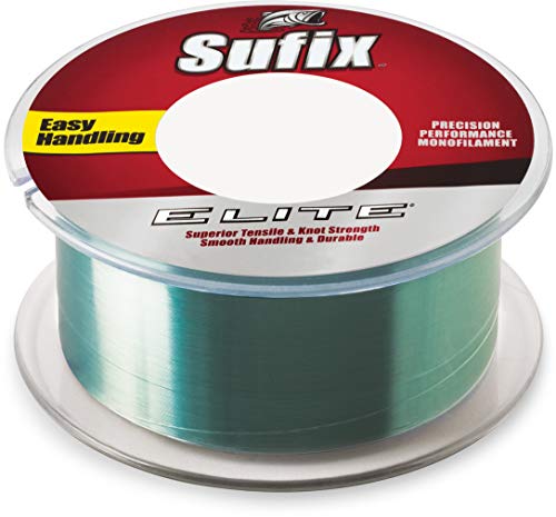 Sufix Elite 8 lb Fishing Line (Yellow, Size- 330 YD Spool) - color: Low Vis Green