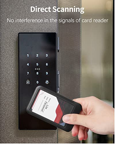 Uniclife 3 Pack Sliding Vertical Badge Holders for Office School IDs | Hard black sliding vertical case with clear window protects ID, credit, proximity key cards and drivers licenses. - color: Black, size: 3 Pack