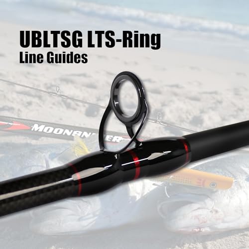 Fiblink Surf Casting Fishing Rod 2-Piece Graphite Travel Baitcasting Fishing Rod - size: Length: 10'