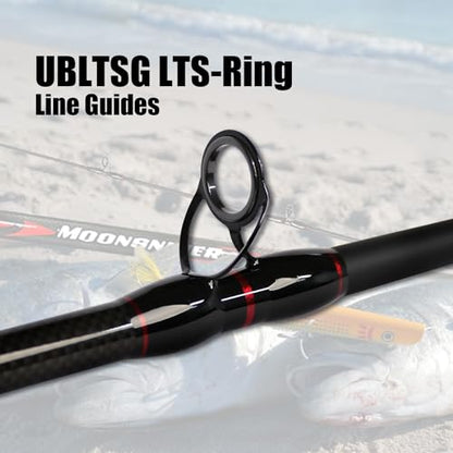Fiblink Surf Casting Fishing Rod 2-Piece Graphite Travel Baitcasting Fishing Rod - size: Length: 13'