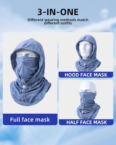Cooling Breathable Balaclava Mask Sun UV Protection Sun Face Shield for Men Women Fishing Cycling Motorcycle Skiing Hiking - color: Blue