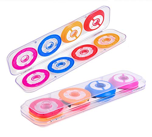 Toasis Fishing Snell Rig Holder Silicon Rubber Leader Line Spool Pack of 8pcs with Tackle Box