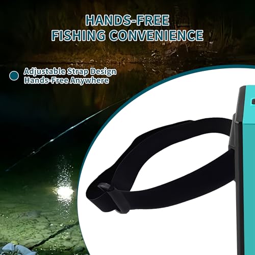 UV Fishing Lure Charger Light, 3-Second Glow Charge Hands-Free Waterproof | UV LED, Dual Power AAA or 18650, Night Fishing, Ice Fishing, Kayak, Saltwater, Jig, Soft Bait
