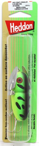 Heddon Crazy Crawler Wild-Action Topwater Fishing Lure - color: Fluorescent Green Crawdad, size: Crazy Crawler (5/8 oz)