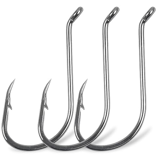 Octopus Fishing Hooks-120pcs Sport Circle Hooks Beak Offset Fishing Hooks Sharp High Carbon Steel Fishing Jig Hooks Black Fishhook for Saltwater Bass 8-9/0 - size: 4/0-120PCS